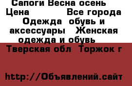 Сапоги Весна осень  › Цена ­ 1 700 - Все города Одежда, обувь и аксессуары » Женская одежда и обувь   . Тверская обл.,Торжок г.